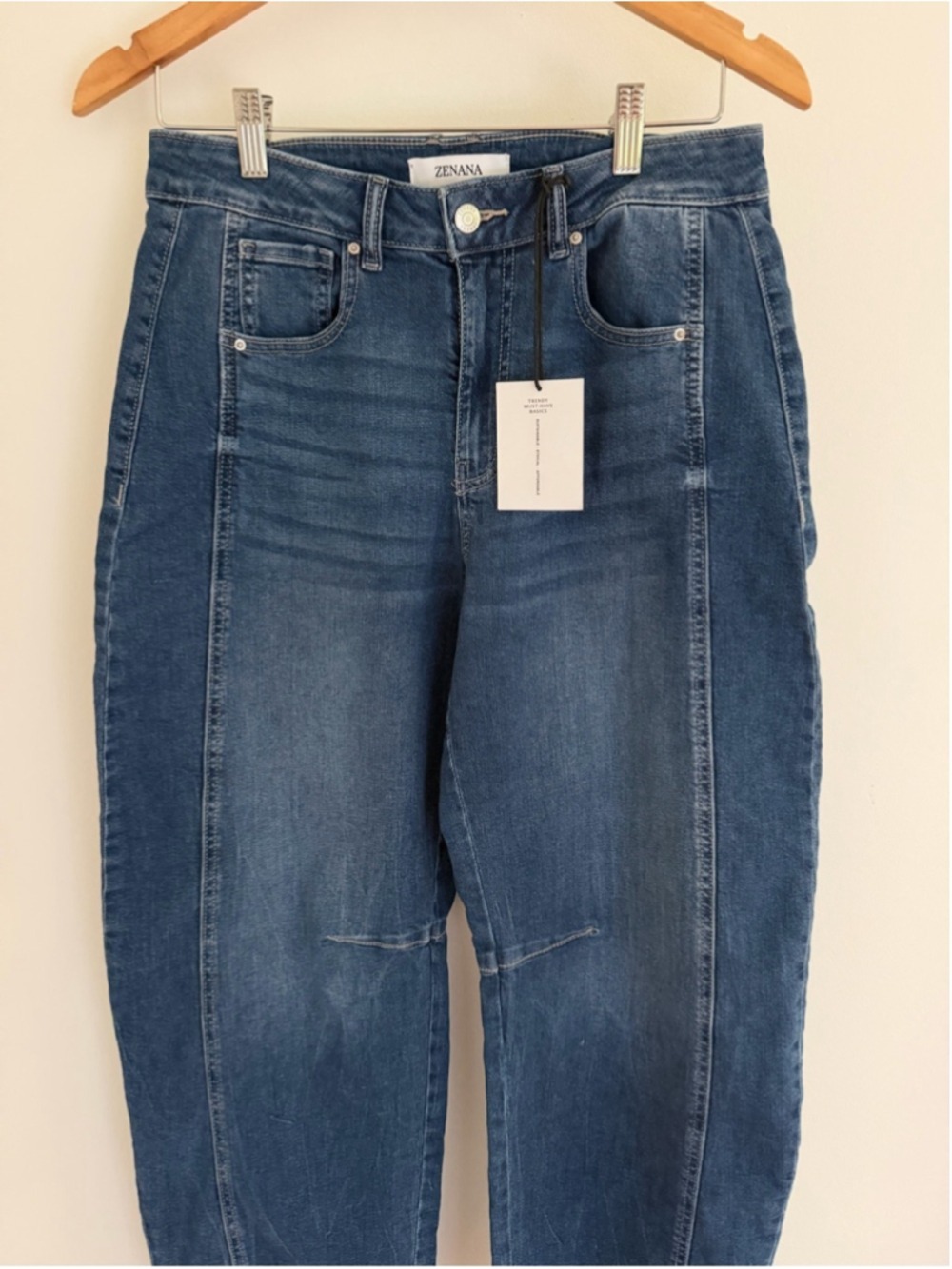 Zenana Muse Barrel Crop Jeans NWT Size 29 - Picture 2 of 12